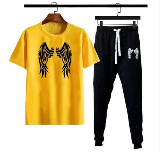 Eagle Wings Printed Gym Wear Tracksuit For Men